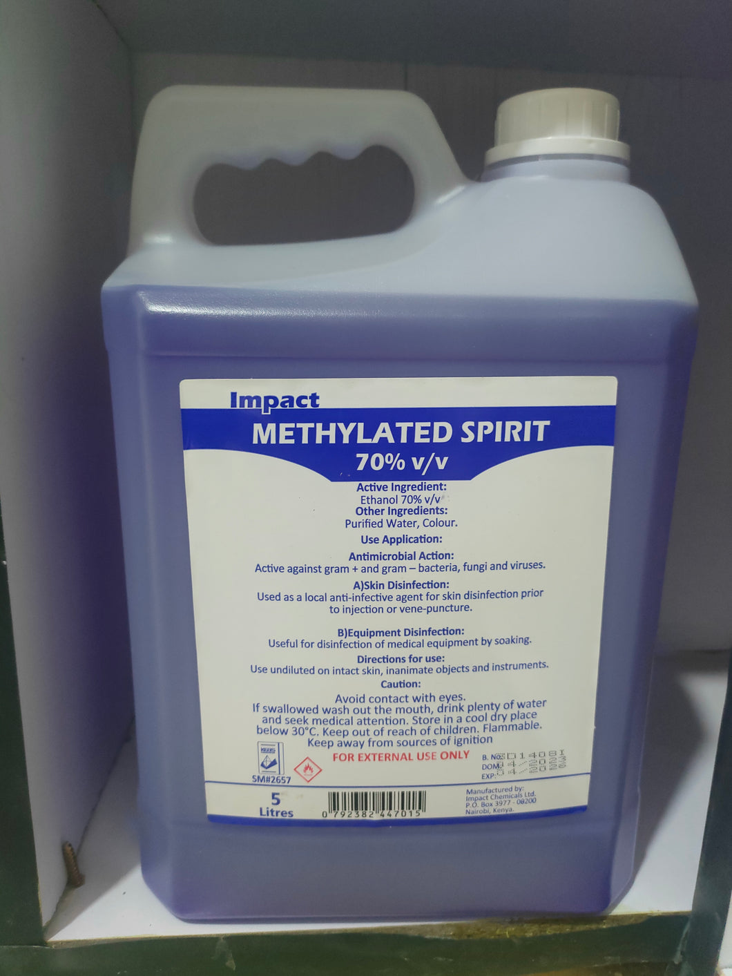 Methylated Spirit

 5L